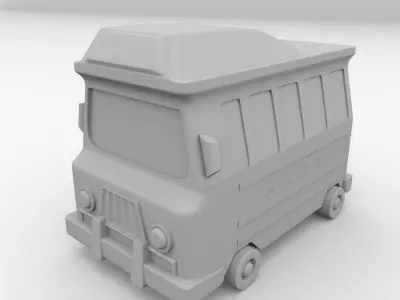 Cartoon School Bus 3D model purchase