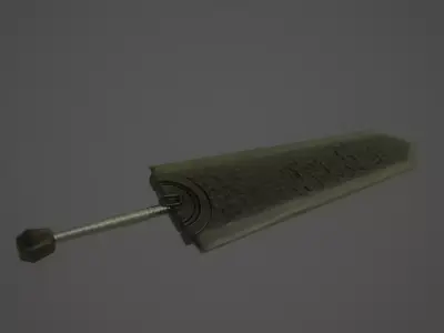 Lowpoly Stylized Berserk Dragonslayer Low-poly 3D model
