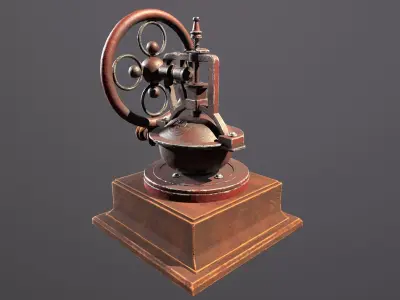 Antique Coffee Grinder Low-poly 3D model purchase