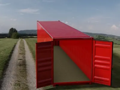 40FT ISO Shipping Container 3D model