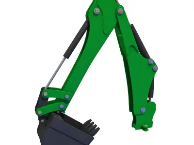 Backhoe Crane Black 3D model
