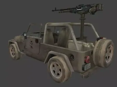 Jeep Unlimited Low-poly 3D model