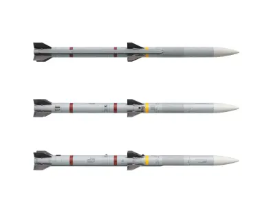 AIM-120 AMRAAM BVR air-to-air Missile 3D model