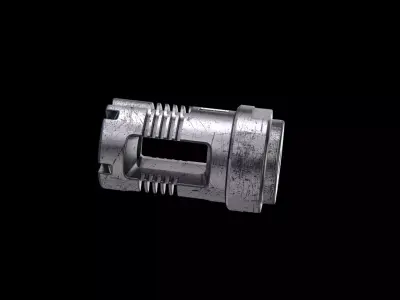 Muzzle brake industrial design goth 3D model