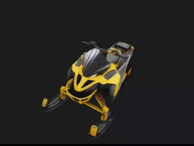 Snowmobile 3D Model 3D model