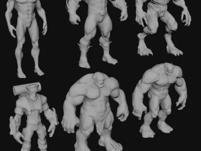 Fighters Characters 3D model