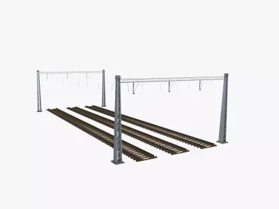 Railway High Traction Gate 3D model