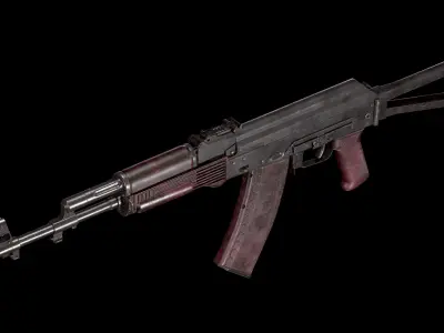 AK74M Low-poly 3D model