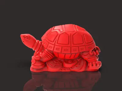 Tortoise Chinese Brass Style 3D Model 3D print model