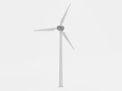 Wind Turbine - Renewable Energy Generator Low-poly 3D model