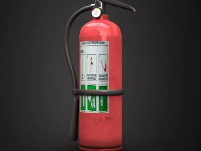 Fire extinguisher model in Lightwave 3D 3D model