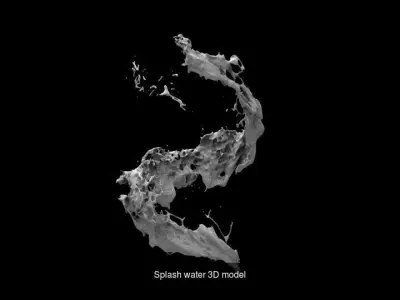 Water splash collection 3D Model Pack