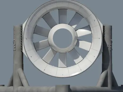 Marine turbine 3D model purchase