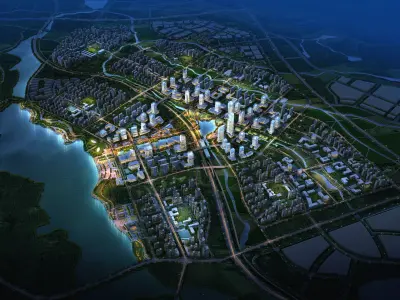3Dmax fashion city commercial square building 364 3D model