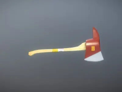 Firemans Axe Game Model Low-poly 3D model