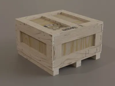 Cargo crates pack 1 Low-poly 3D model