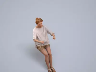 00179Marike010 - Adult Caucasian woman driving car in casual 3D model
