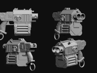 Bolter Sci-Fi Weapon 3D print model