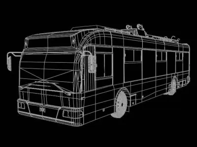Trolleybus Belkommunmash 3D model