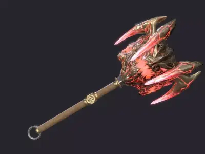 Fantasy Stylish Weapon- Mace of Demon Low-poly 3D model