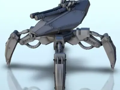 TR 800 soldier-robot 6  supported version - Future Sci-Fi SF Pos 3D print model