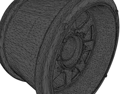 Industrial Weathered Pulley Wheel 3D model