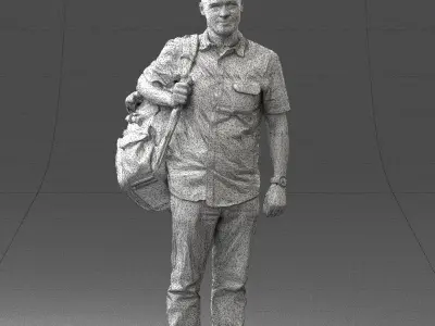 000176 Man with Backpack 0824 3dp 3D print model