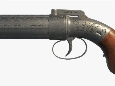 Antique Retro Weapon 3D model