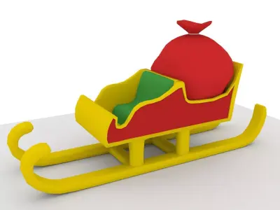 Sleigh 3D Model Free 3D model