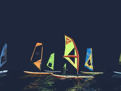 Sail Boards Models 3D model