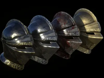 Medieval Knight Helmet 3D model