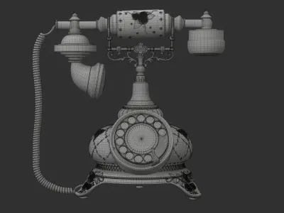 Antique Telephone 3D model