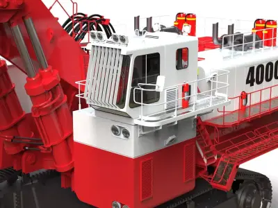 Poclain Hydraulic Excavator Shovel 3D model