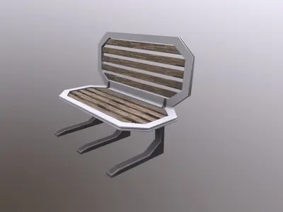 Simple Sci-fi Bench Free 3D model