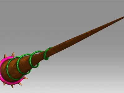 Vine lance Low-poly 3D model