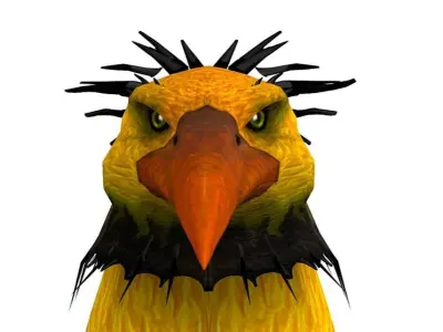 LowPoly the Mythical Bird Predator Roc Low-poly 3D model