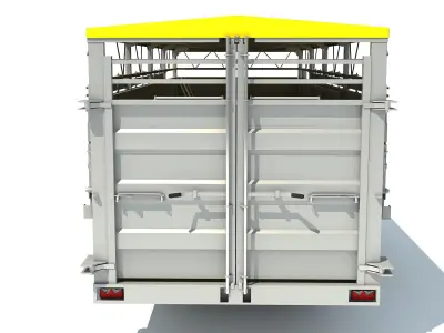 Cattle Animal Transporter Trailer 3D model