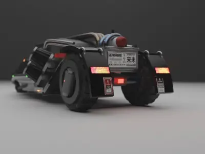 Sci fi car 3D model