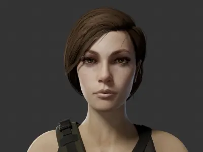 Female Soldier Low-poly 3D model buy