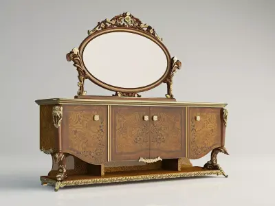 makeup tables 3D model 3D model 3D model