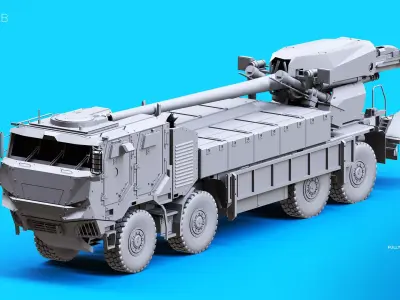 CAESAR Mobile Artillery System 3D model