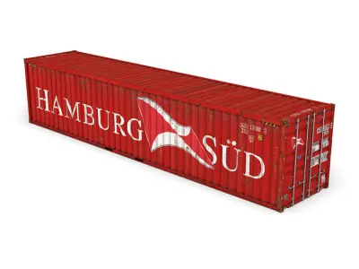 40ft Shipping Container - Hamburg Sued 3D model