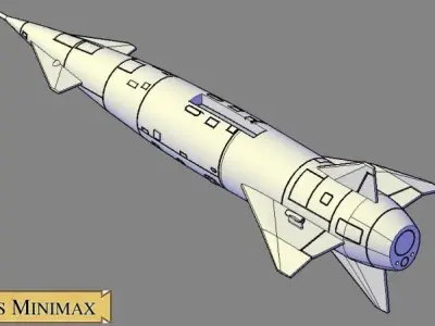 Avro Blue Steel Vulcan variant with unfolded fin 3D print model