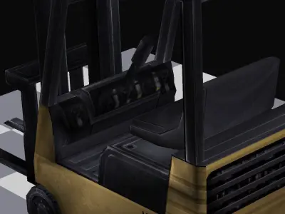 Fork lift construction industrial truck Textured low-poly Low-poly 3D model