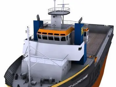 Platform Supply Vessel - 01 - 3D model