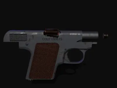 Gun Colt Free low-poly 3D model