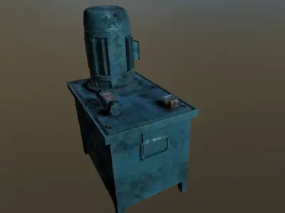 Hydraulic Power Pack Low-poly 3D model