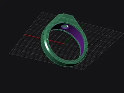 ring diamond  gold  3D model