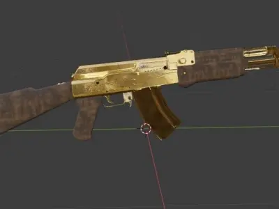 Free AK-47  Free low-poly 3D model