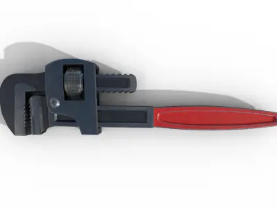 Pipe Wrench Low-poly 3D model get